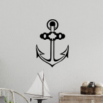 Canadian Leaf And Anchor wall art metal made